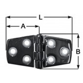 6 HOLE SHORT SIDED DOOR HINGE 76mm